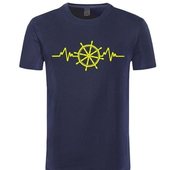 t-shirt vêtement ancre mer océan navigation navire bateau gouvernail marins marin compas rose des vents voile voilier ancrage