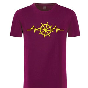 t-shirt vêtement ancre mer océan navigation navire bateau gouvernail marins marin compas rose des vents voile voilier ancrage