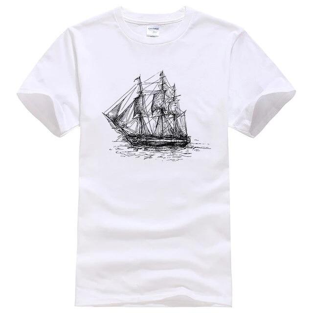 t-shirt vêtement ancre mer océan navigation navire bateau gouvernail marins marin compas rose des vents voile voilier ancrage